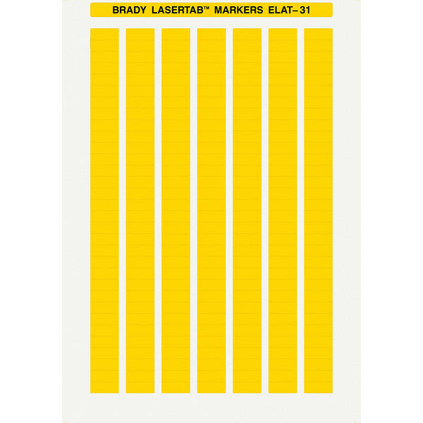 Brady ELAT-31-747YL-10 LaserTab Laser Printable Labels 014388