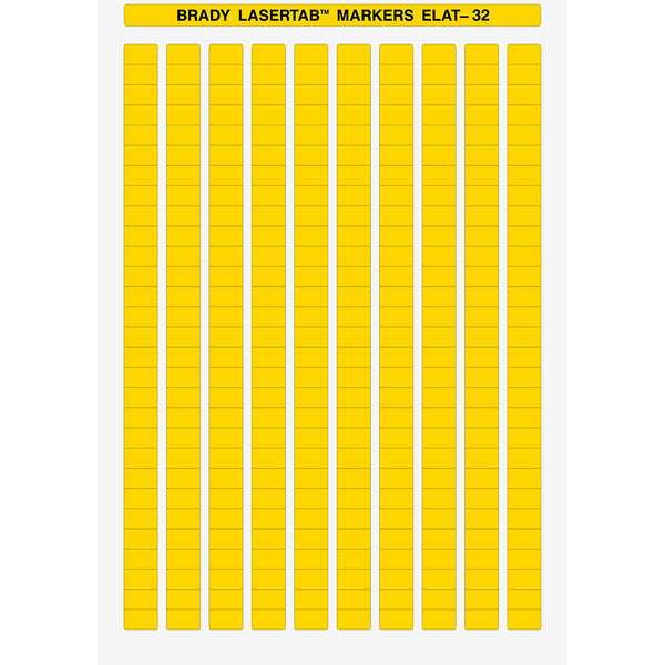 Brady ELAT-32-747Y-10 LaserTab Laser Printable Labels 014390