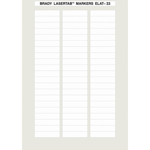 Brady ELAT-33-747W-2.5 LaserTab Laser Printable Labels 014391