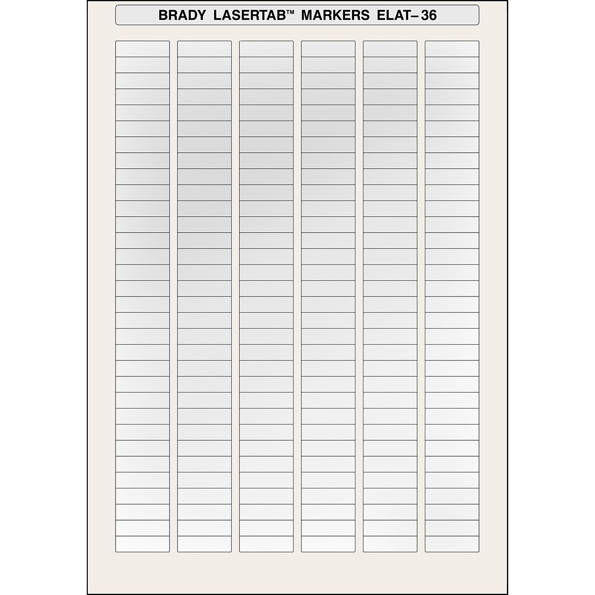 Brady ELAT-36-773-10 LaserTab Laser Printable Labels 014394