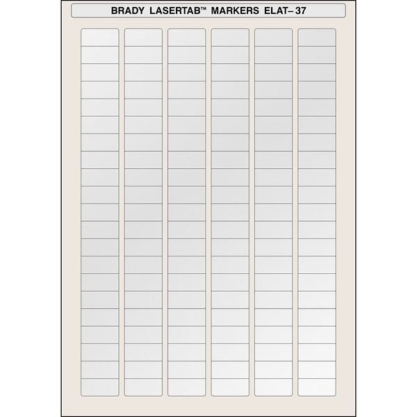 Brady ELAT-37-773-5 LaserTab Laser Printable Labels 014395