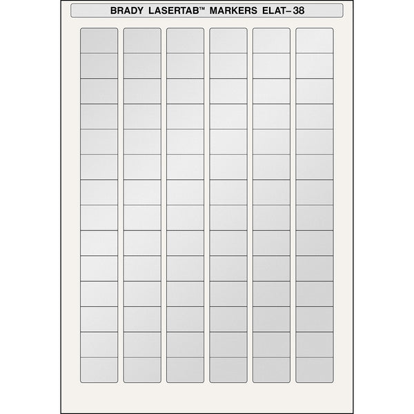 Brady ELAT-38-773-2.5 LaserTab Laser Printable Labels 014396
