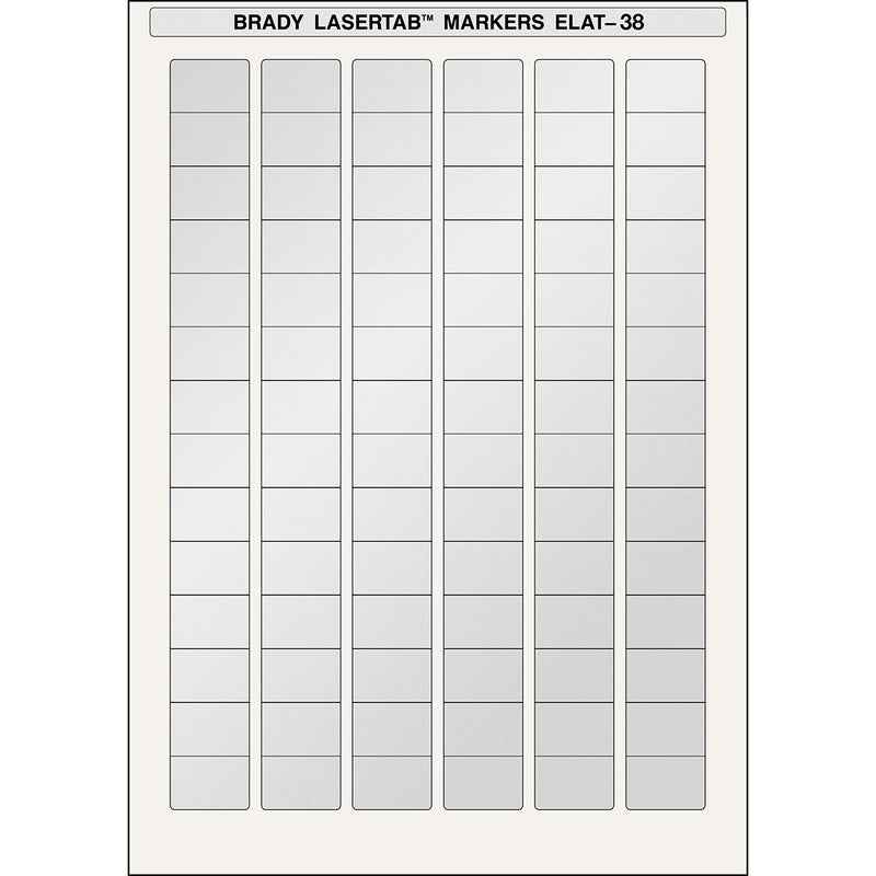 Brady ELAT-38-773-2.5 LaserTab Laser Printable Labels 014396