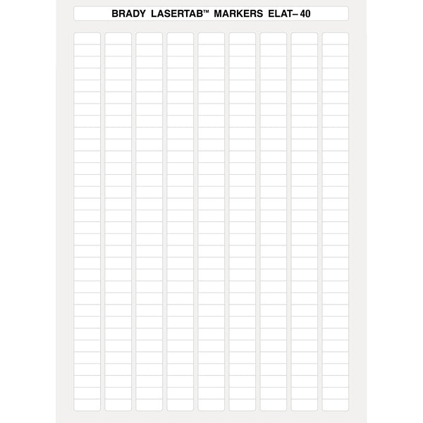 Brady ELAT-40-747W-10 LaserTab Laser Printable Labels 014398