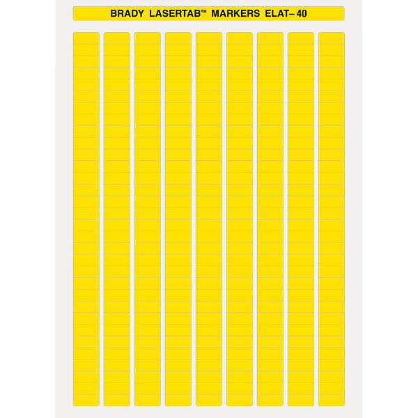 Brady ELAT-40-747YL-10 LaserTab Laser Printable Labels 014399