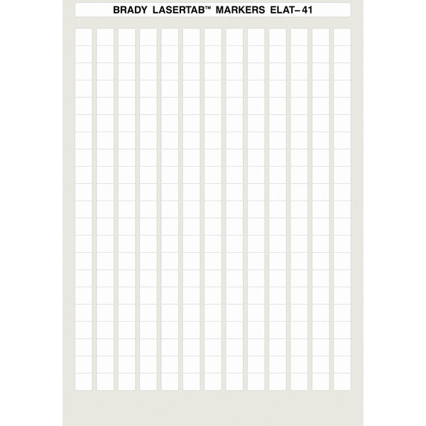 Brady ELAT-41-747W-10 LaserTab Laser Printable Labels 014400