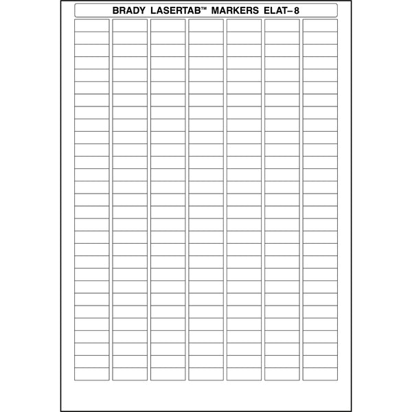 Brady ELAT-8-747W LaserTab Laser Printable Labels 029841