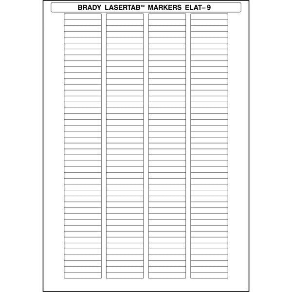 Brady ELAT-9-747W LaserTab Laser Printable Labels 029843