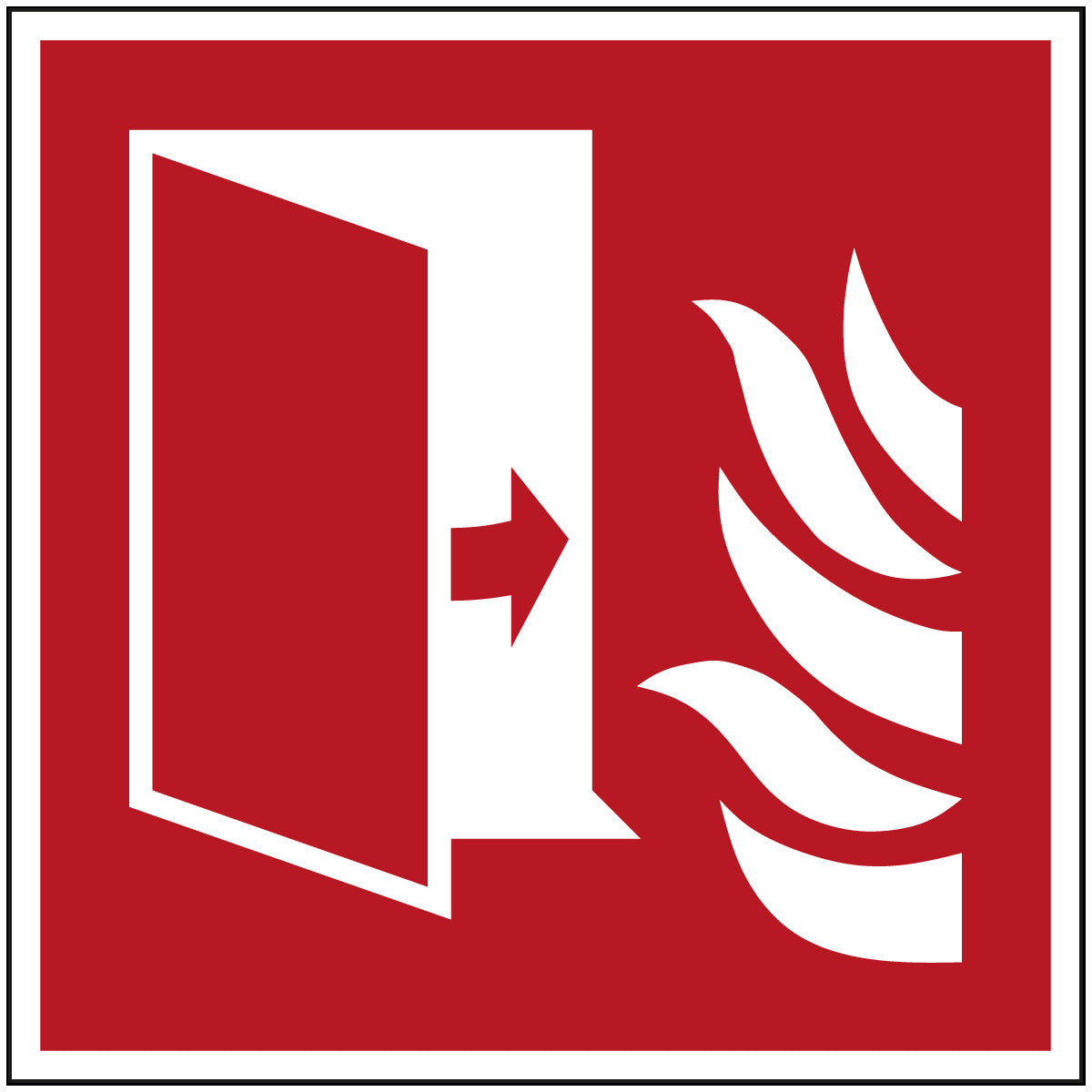 Brady F/F007/Nt/Pe-100X100-1 ISO Safety Sign - Fire protection door 197848