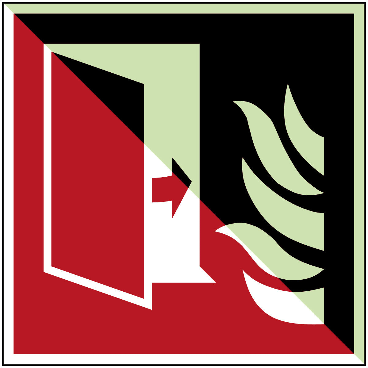 Brady F/F007/Nt/Alu-Pholumc-100X100-1 ISO Safety Sign - Fire protection door 197871