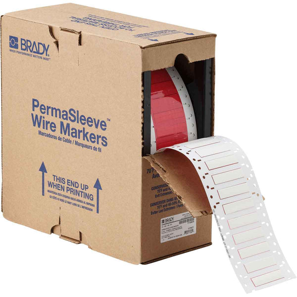 Brady HX-250-2-WT PermaSleeve Wire Marking Sleeves 117078