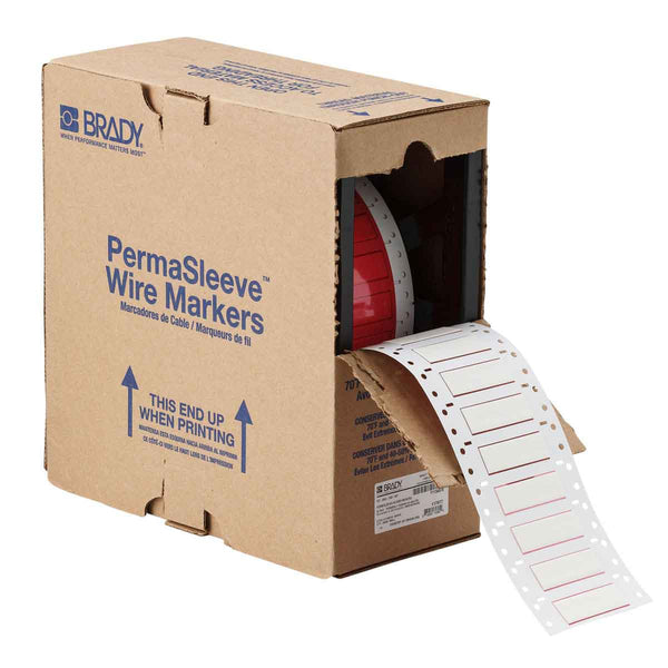 Brady HX-375-2-WT PermaSleeve Wire Marking Sleeves 117083