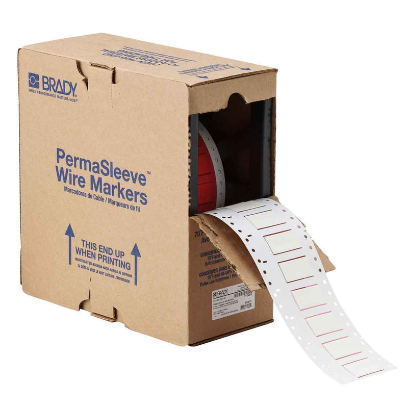 Brady HX-500-150-WT-2 PermaSleeve Wire Marking Sleeves 117085