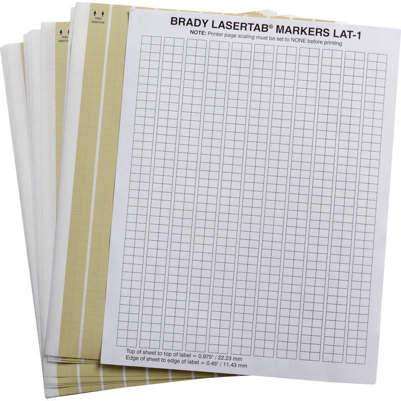 Brady LAT-1-652-10 LaserTab Laser Printable Labels 029701