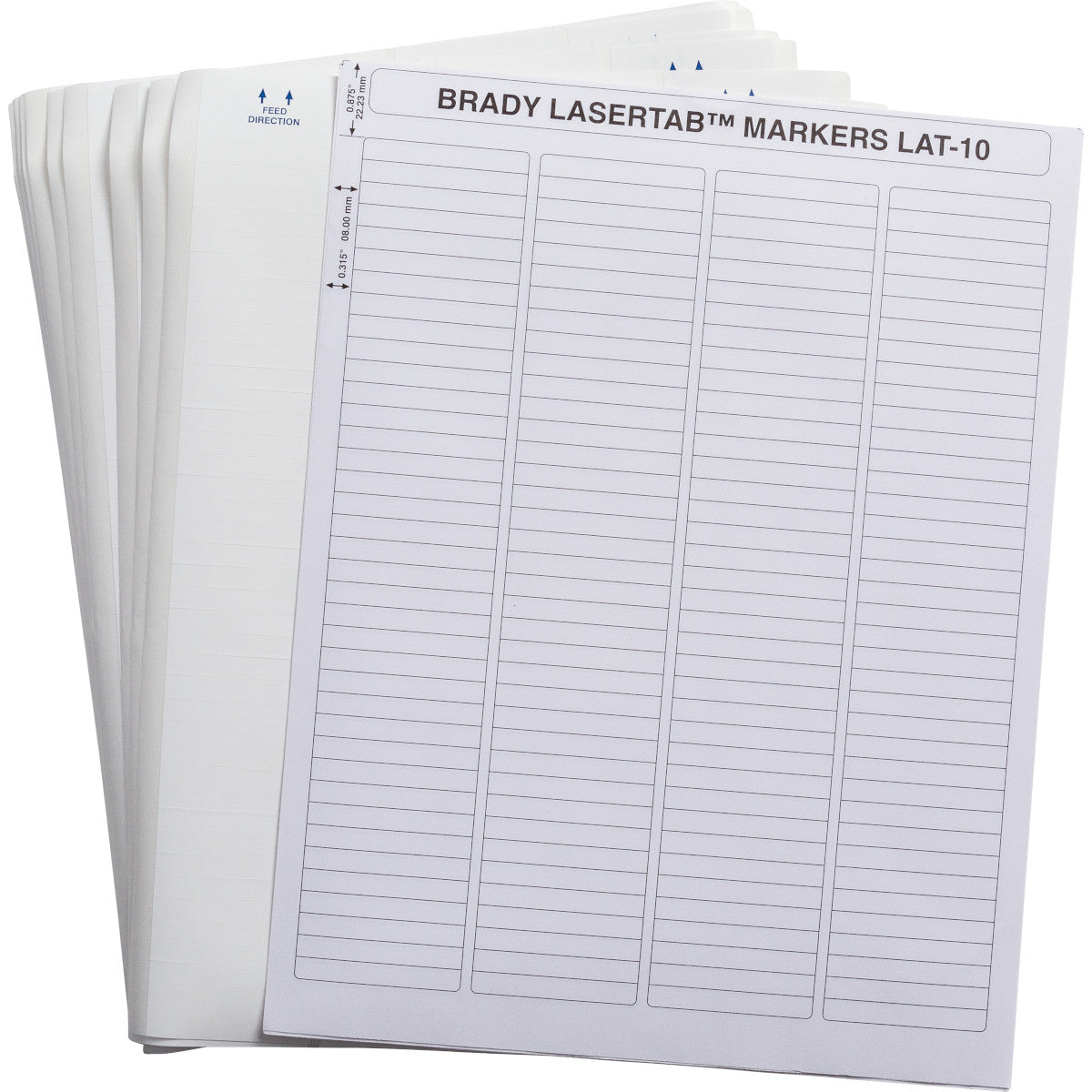 Brady LAT-10-747-10 LaserTab Laser Printable Labels 029727