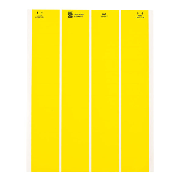 Brady LAT-11-747-5-YL LaserTab Laser Printable Labels 029792