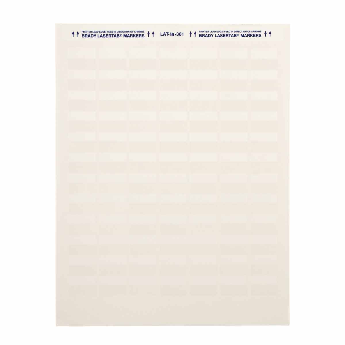 Brady LAT-16-361-5 LaserTab Laser Printable Labels 029741