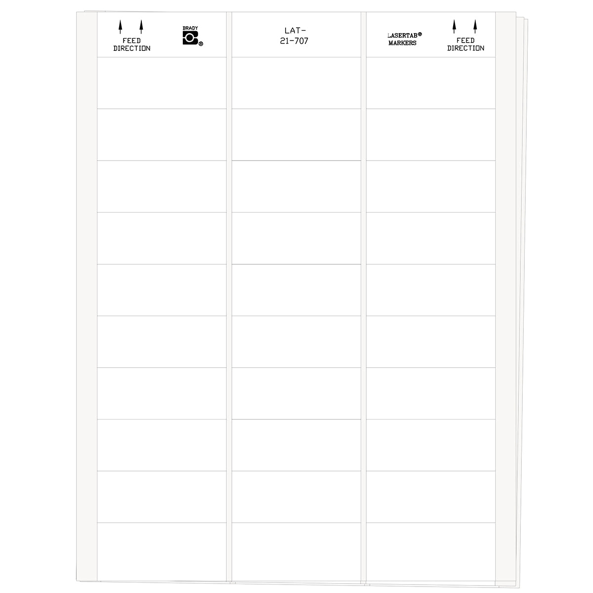 Brady LAT-21-707-1 LaserTab Laser Printable Labels 029822