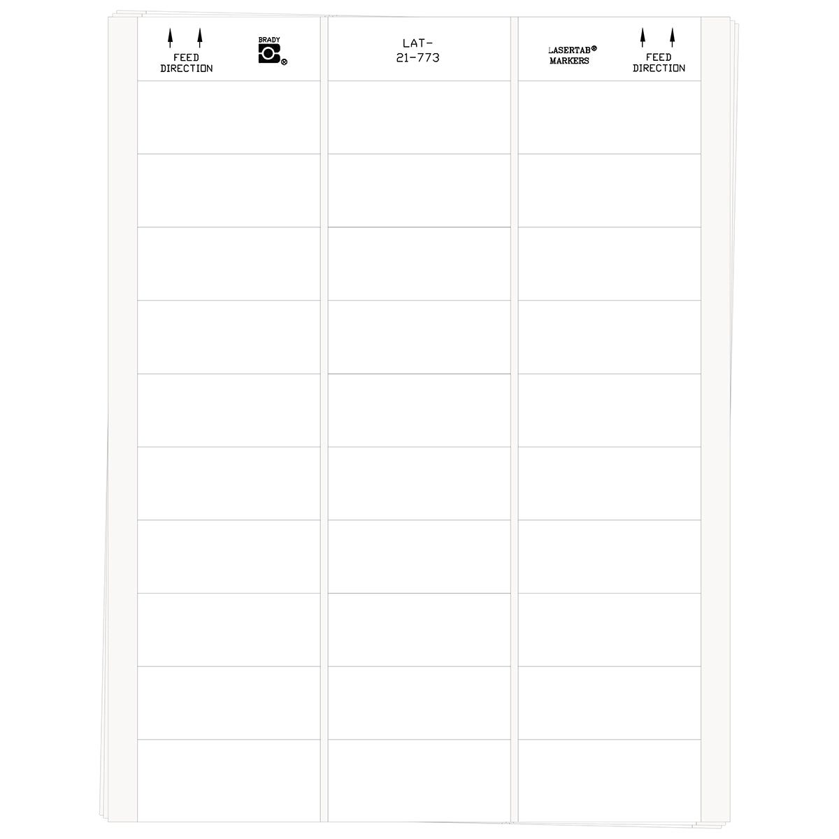 Brady LAT-21-773-1 LaserTab Laser Printable Labels 029751
