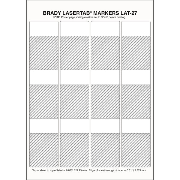 Brady LAT-27-361-1 LaserTab Laser Printable Labels 029766