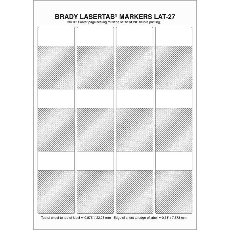 Brady ELAT-27-361-1 LaserTab Laser Printable Labels 014386