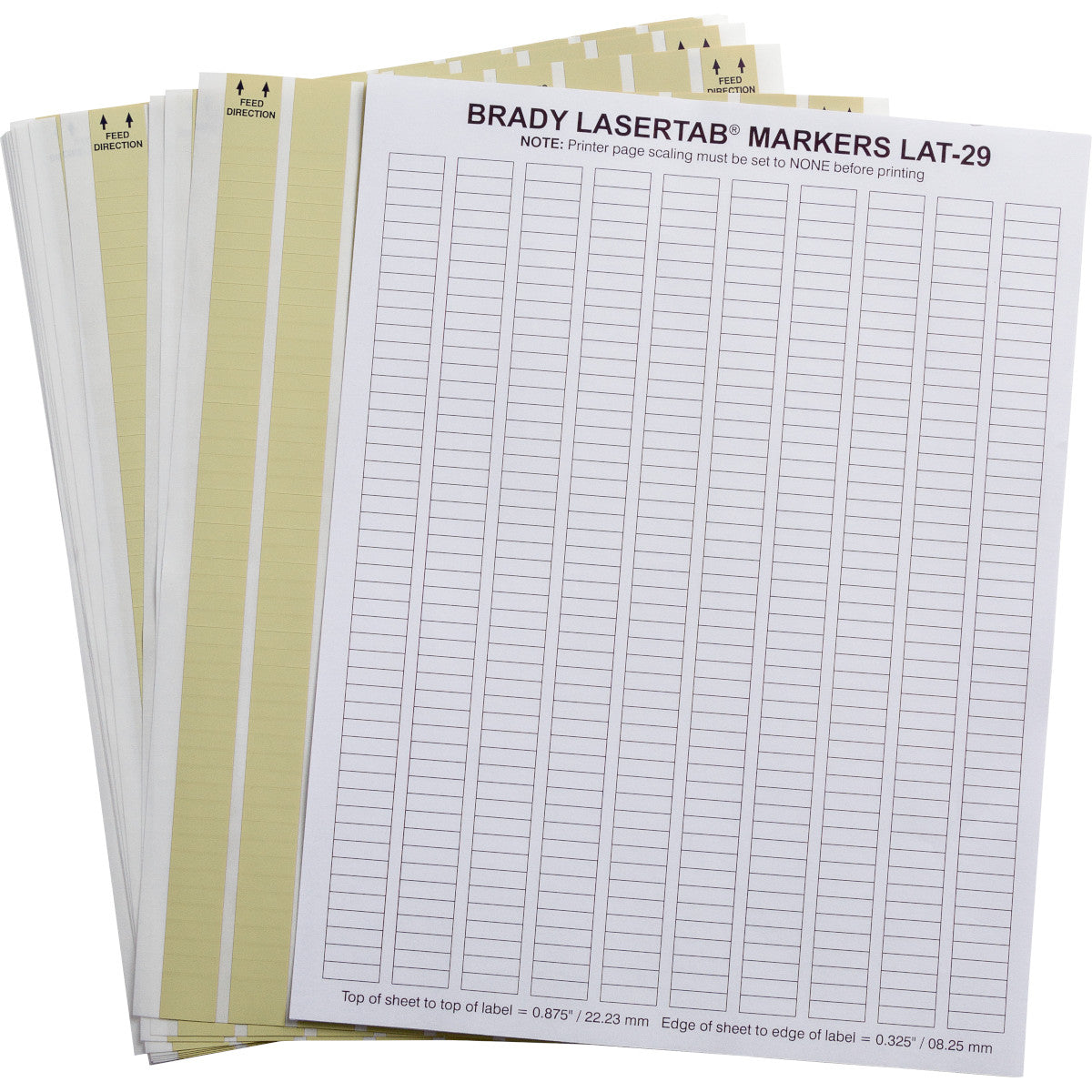 Brady LAT-29-652-10 LaserTab Laser Printable Labels 029770
