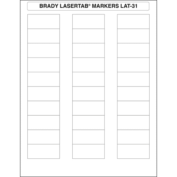 Brady LAT-31-707-1 LaserTab Laser Printable Labels 029823