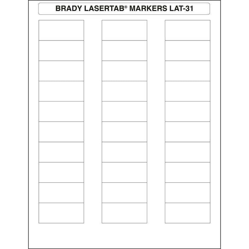 Brady LAT-31-707-1 LaserTab Laser Printable Labels 029823