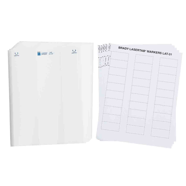 Brady LAT-31-747W-1 LaserTab Laser Printable Labels 029690