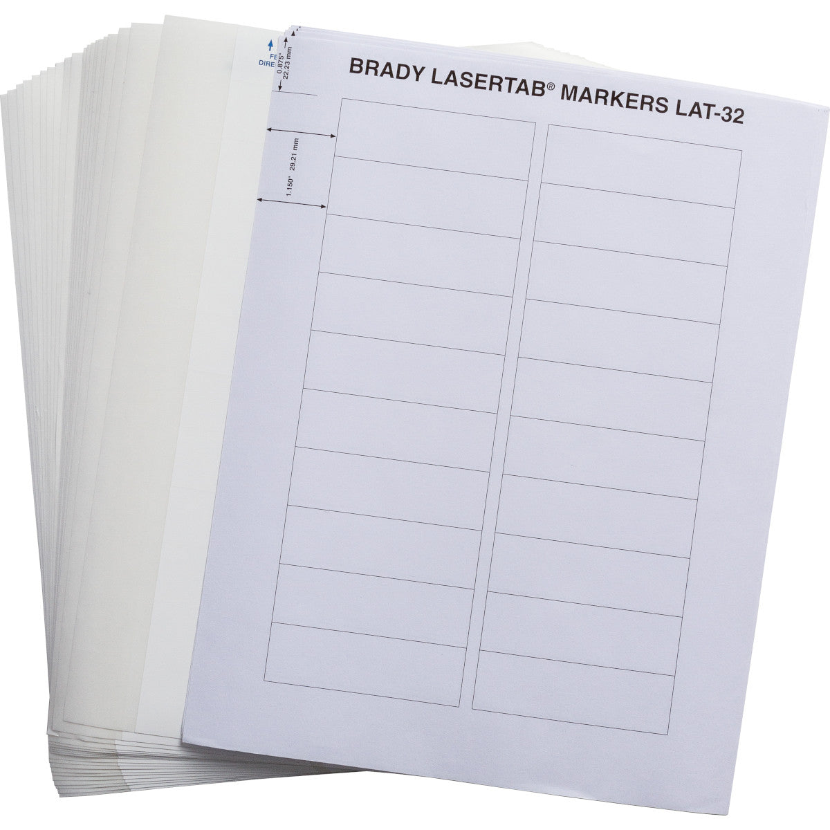 Brady LAT-32-747 LaserTab Laser Printable Labels 029692