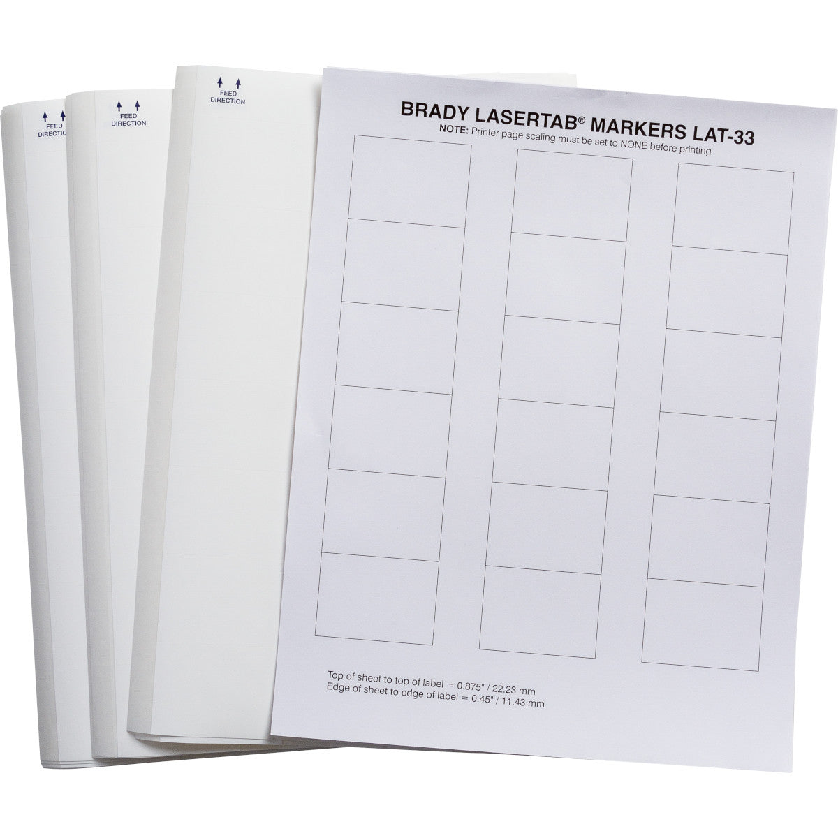 Brady LAT-33-707-1 LaserTab Laser Printable Labels 029824