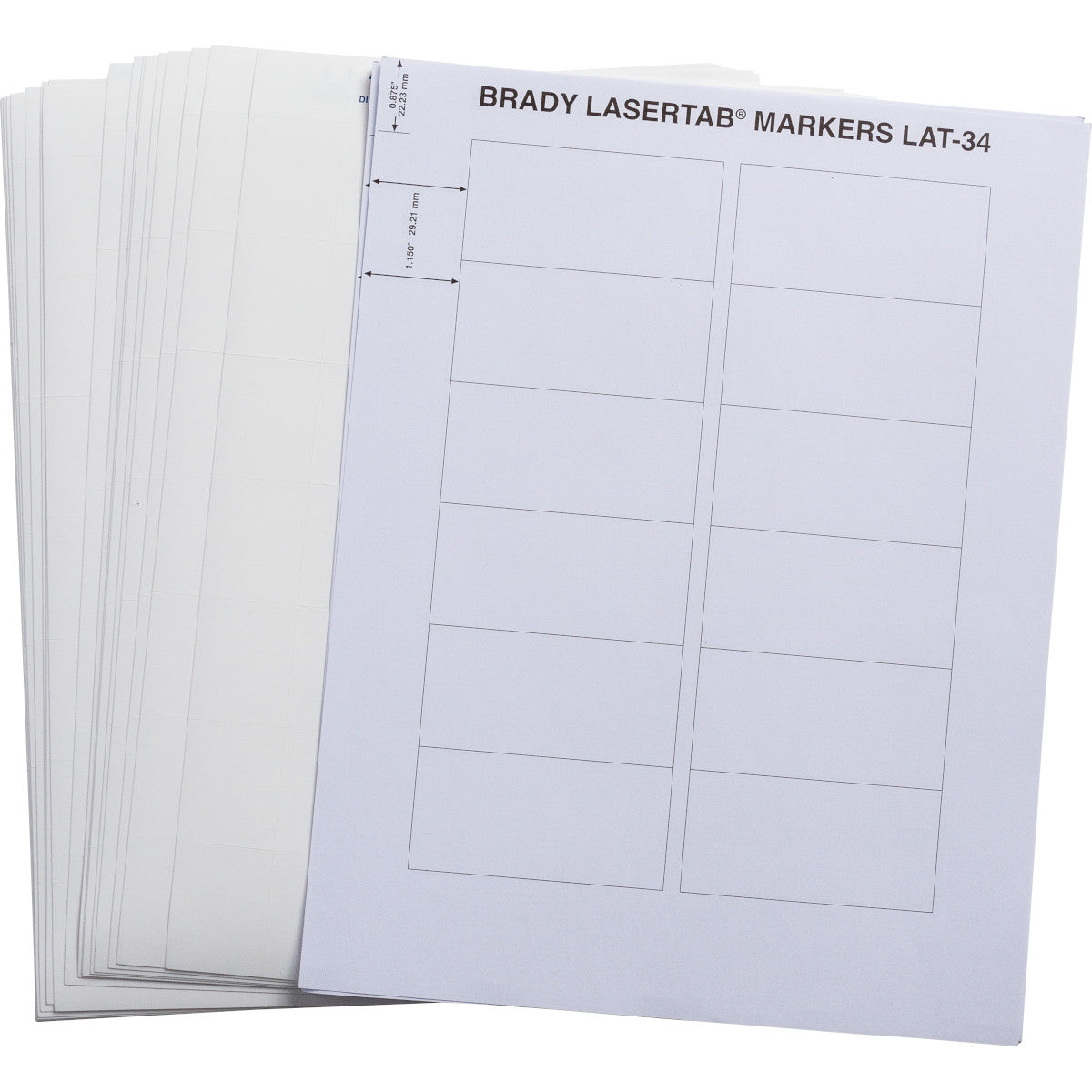 Brady LAT-34-707-1 LaserTab Laser Printable Labels 029836