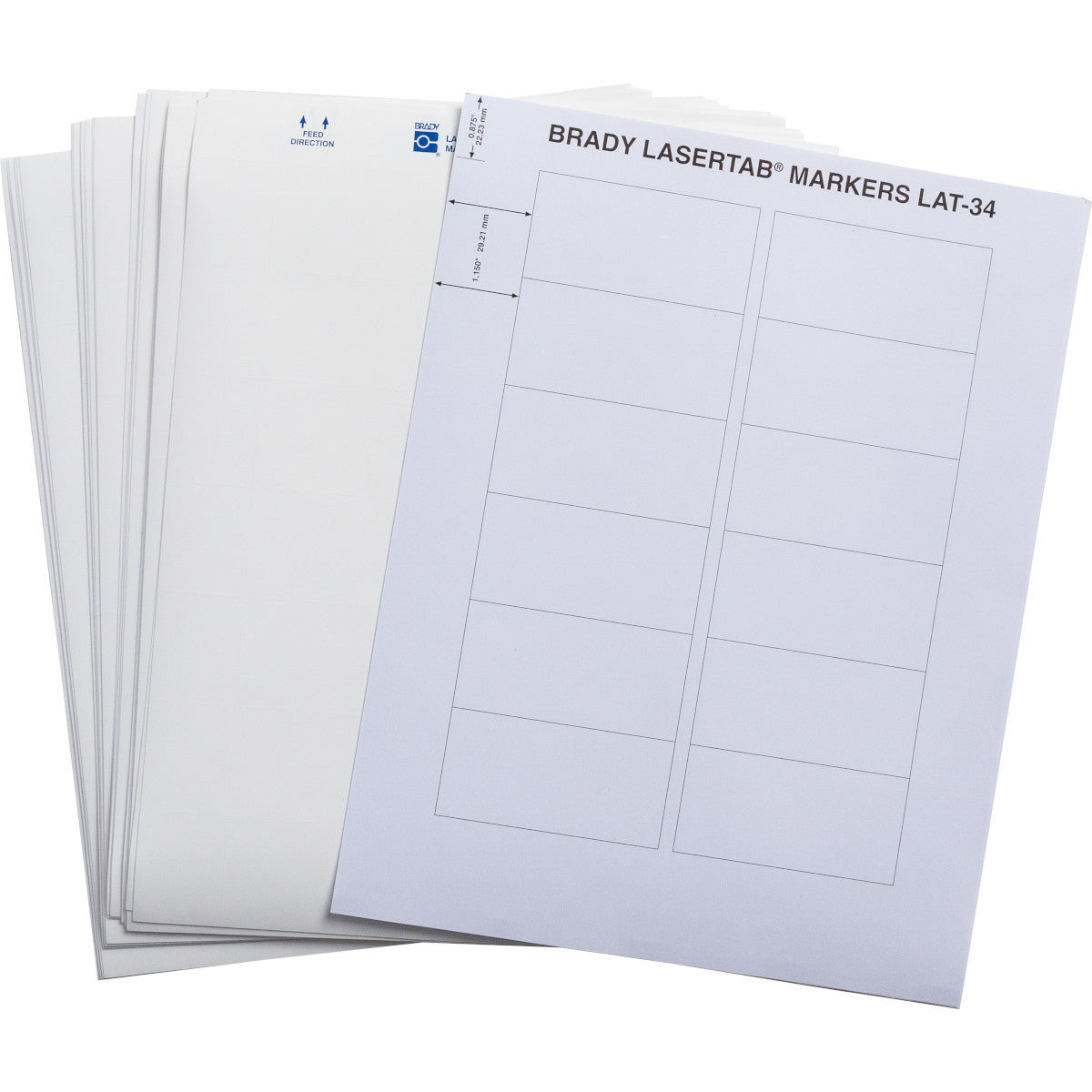 Brady LAT-34-747 LaserTab Laser Printable Labels 029696