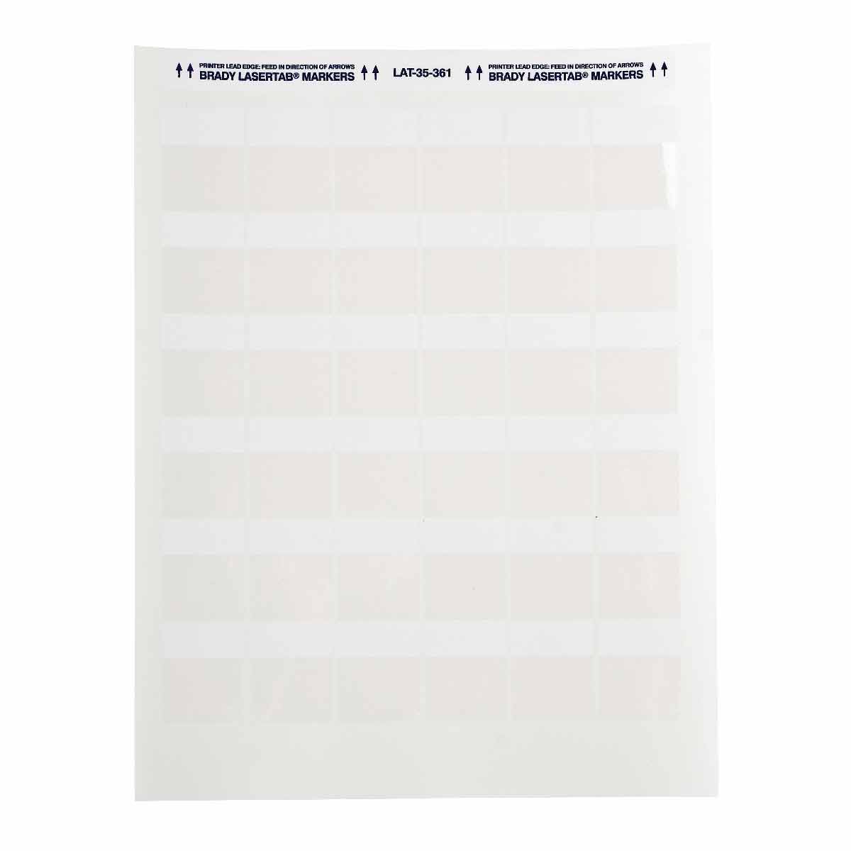 Brady LAT-35-361-2.5 LaserTab Laser Printable Labels 029689