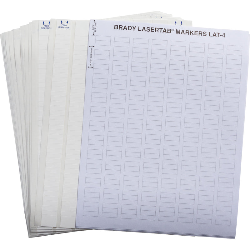 Brady LAT-4-410-10 LaserTab Laser Printable Labels 029760