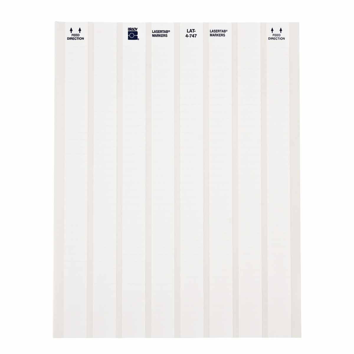 Brady LAT-4-747-10 LaserTab Laser Printable Labels 029709