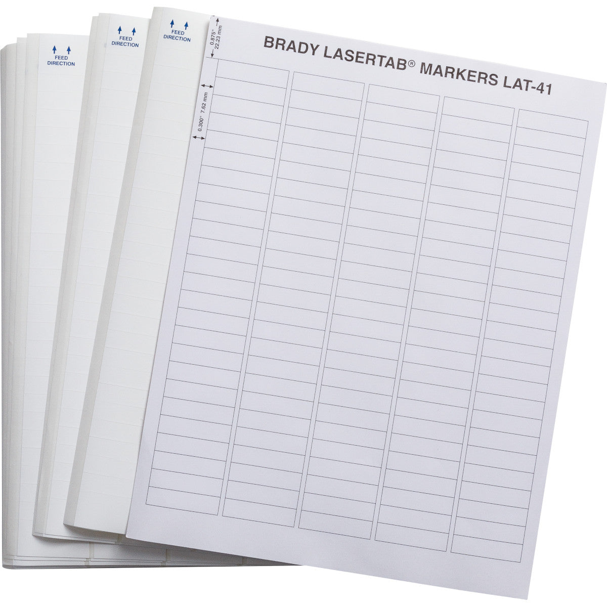 Brady LAT-41-707-10 LaserTab Laser Printable Labels 029838