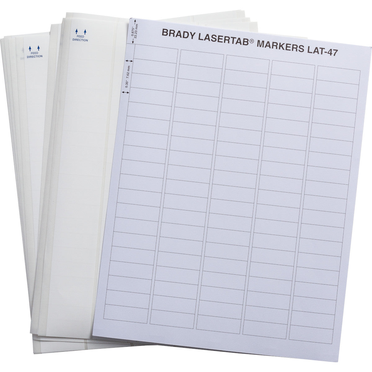 Brady LAT-47-707-10 LaserTab Laser Printable Labels 067064