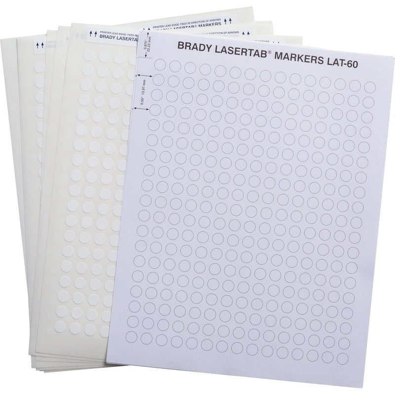 Brady LAT-60-799-2.5 LaserTab Laser Printable Labels 089405
