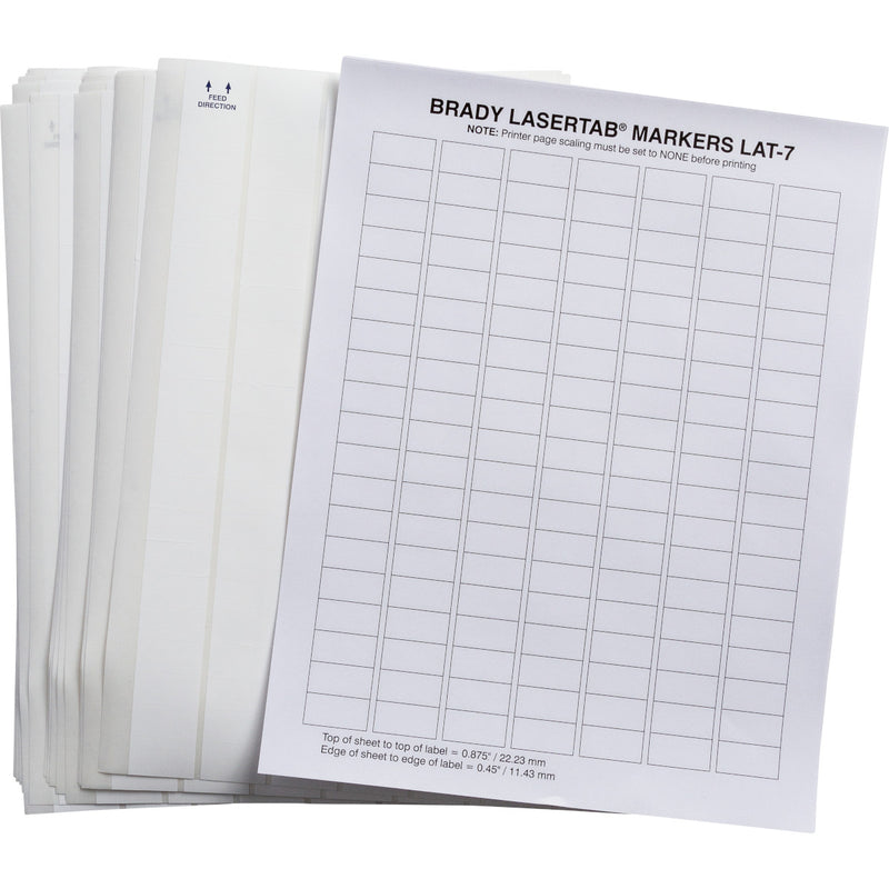 Brady LAT-7-707-10 LaserTab Laser Printable Labels 029820