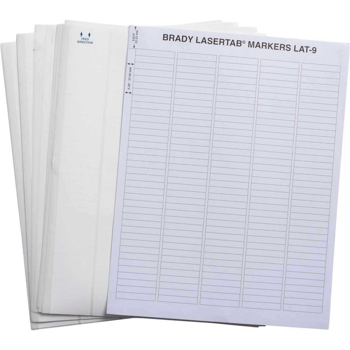 Brady LAT-9-747-10 LaserTab Laser Printable Labels 029724