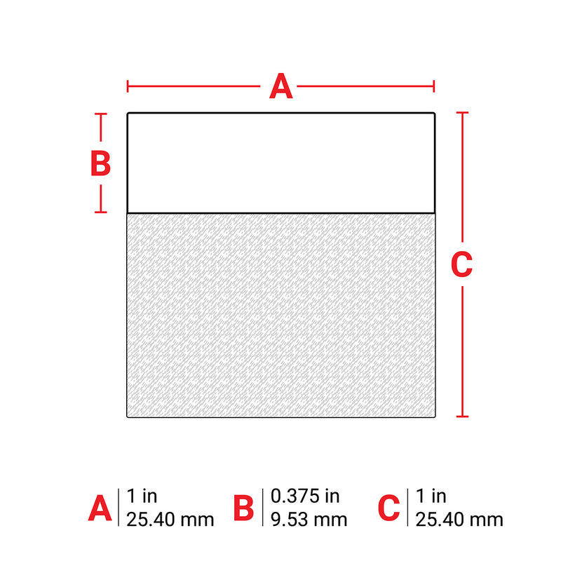 Brady M7-19-427-YL Self-Laminating Vinyl Wrap Around Labels for M710 and BMP71 174572