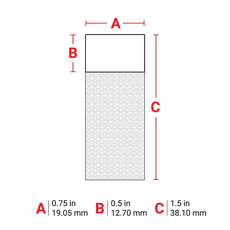 Brady M7-30-427-RD Self-Laminating Vinyl Wrap Around Labels for M710 and BMP71 174599