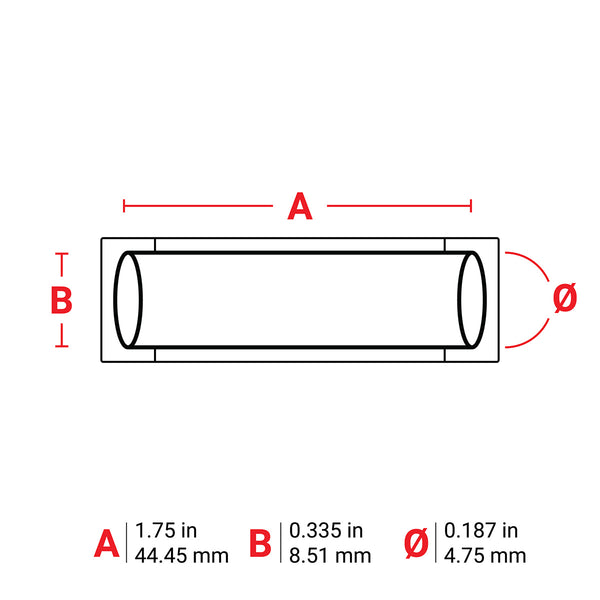 Brady M6-187-175-342-BK PermaSleeve Heat-Shrink Labels for M610, M611, BMP61, M710 (with media adapter) and BMP71 (with media adapter) 173618