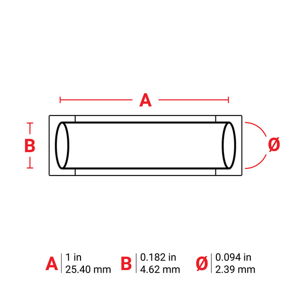 Brady M6-094-1-342-RD PermaSleeve Heat-Shrink Labels for M610, M611, BMP61, M710 (with media adapter) and BMP71 (with media adapter) 173587