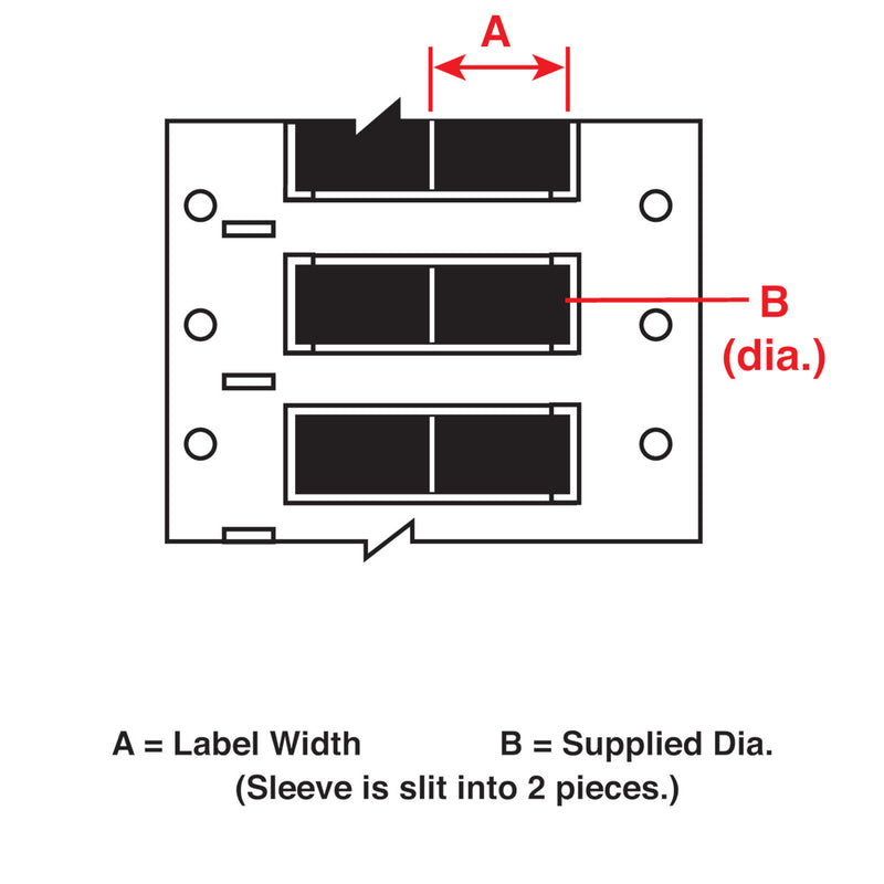 Brady 3PS-187-2-BK-S-2 PermaSleeve Wire Marking Sleeves 622355