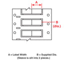 Brady 3PS-187-2-WT-S-2 PermaSleeve Wire Marking Sleeves 622491