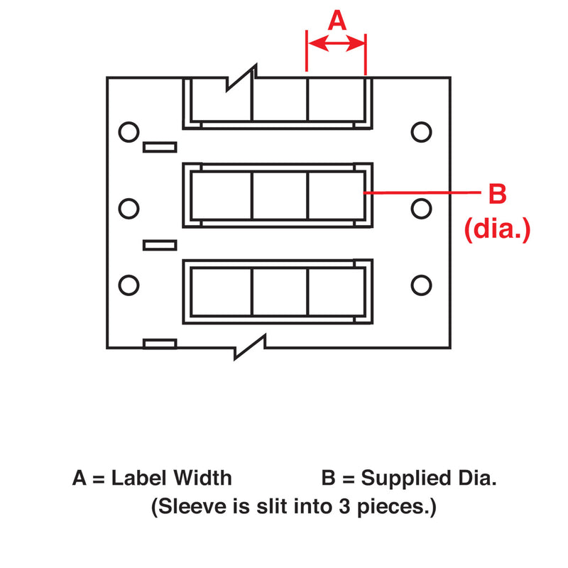 Brady PS-250-150-WT-S-3 PermaSleeve Wire Marking Sleeves 622429