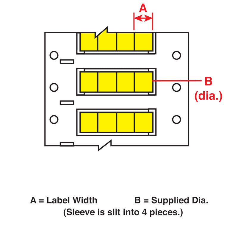 Brady 3PS-125-2-YL-4 PermaSleeve Wire Marking Sleeves 622354