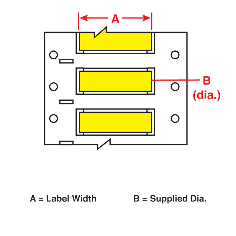 Brady PS-375-2-YL-SC PermaSleeve Wire Marking Sleeves 622443